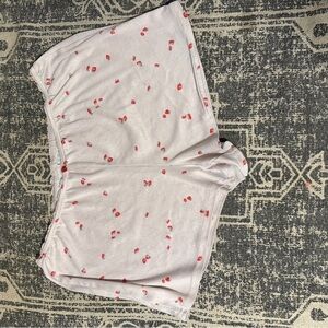 Rae Dunn White Fabric with Red Accents